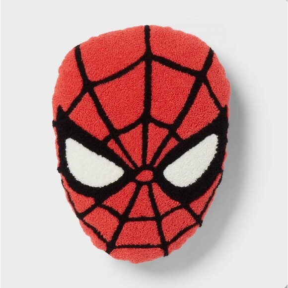 Marvel Spider-Man Mask Kids' Decorative Throw Pillow - Pillowfort NEW - Picture 1 of 7
